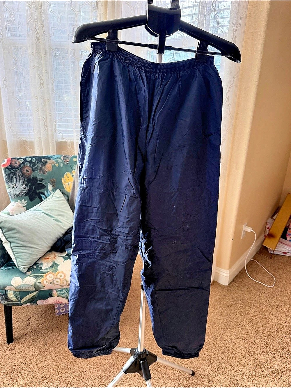 Nike Vintage 90s Nike Nylon Track Pants Nylon Track Pants Blue Size Large